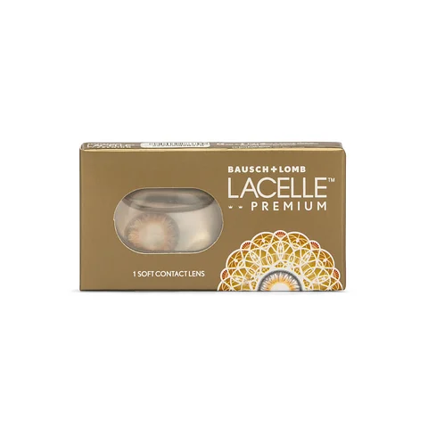 Bausch Lomb Lacelle Pemium BROWN Color Powered Contact Lens 1 Lens Box