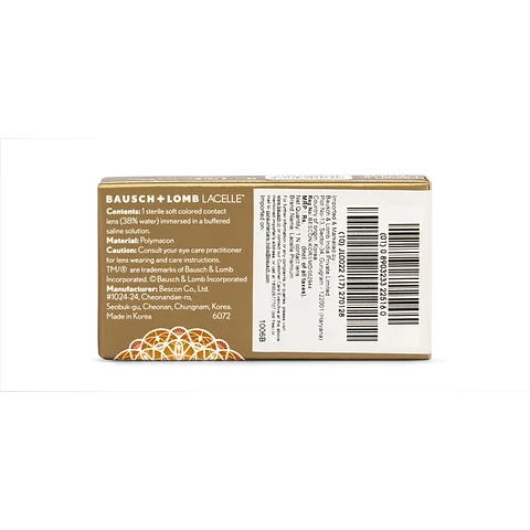 Bausch Lomb Lacelle Pemium BROWN Color Powered Contact Lens 1 Lens Box - Image 3