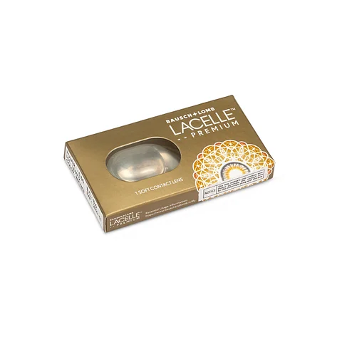 Bausch Lomb Lacelle Pemium BROWN Color Powered Contact Lens 1 Lens Box - Image 2